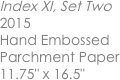 Index XI, Set Two 